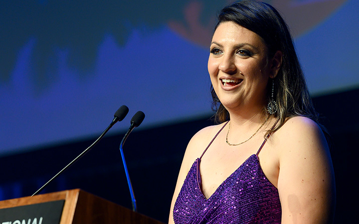 Lydia Stjepanovic, NSW/ACT Member Director, presenting at the Gala Dinner